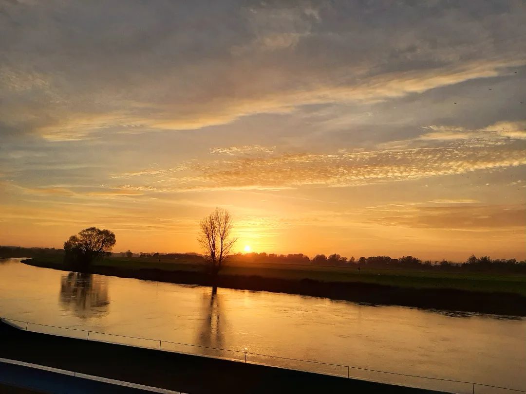 ---Netherlands--- Sunset at the river IJssel, Achterhoek, Gelderland