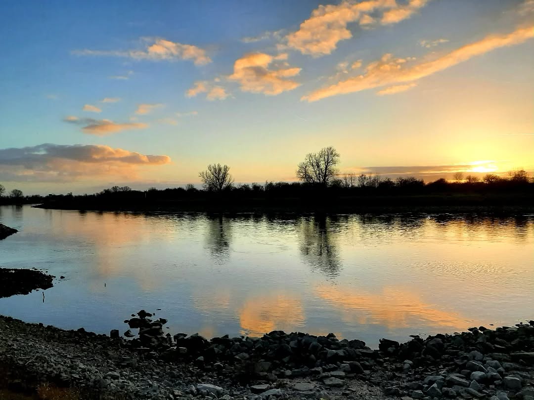 Nederland: Mooie avondkleuren, IJssel, Gelderland