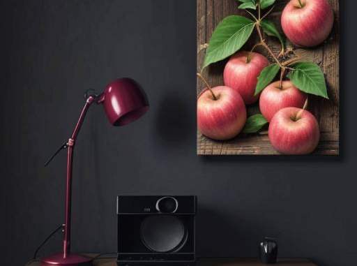 Digital images with apples, AI, 3