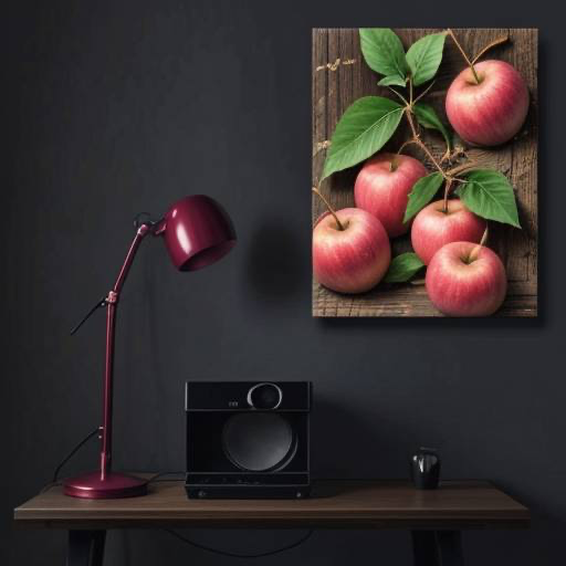Digital images with apples, AI, 3