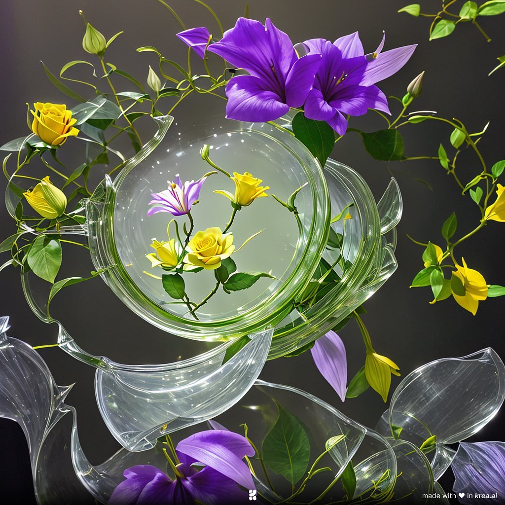 Abstract flower composition