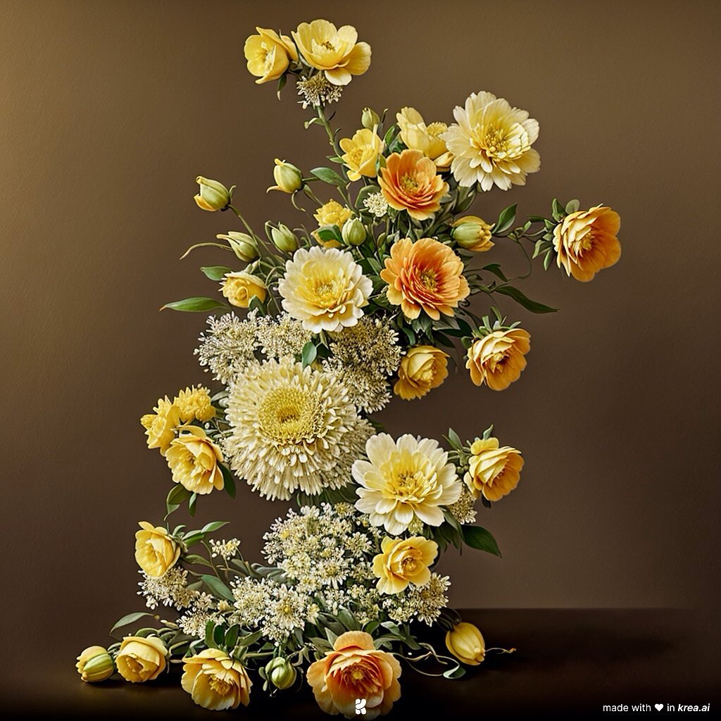 White and yellow flowers