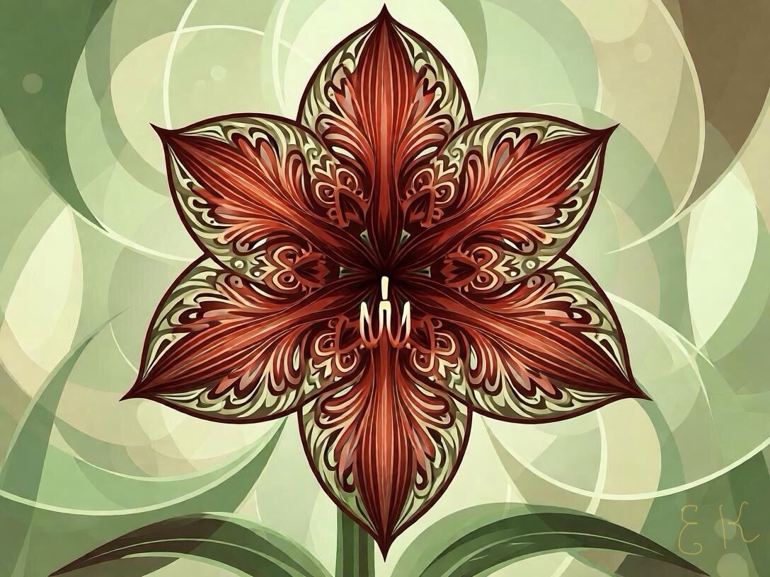 Abstract botanical art