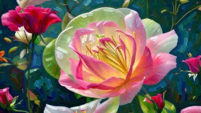 Abstract flower arrangement, 1, EK