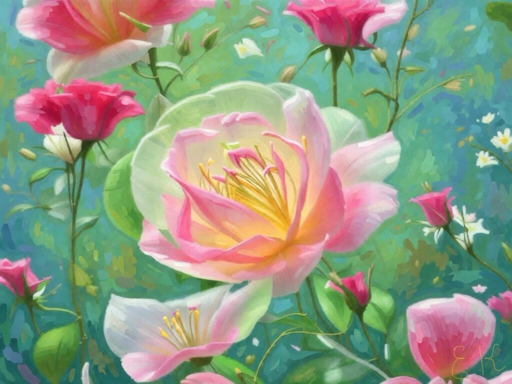 Abstract flower arrangement, 3